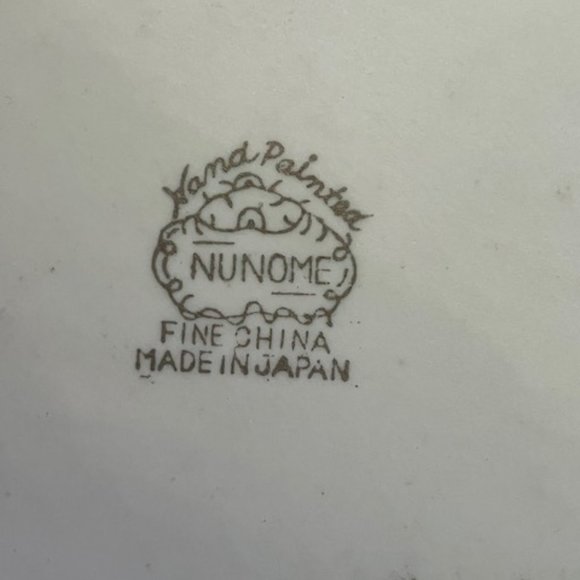 7 Vintage Nunome Hand Painted Fine China Snack Plate - Picture 2 of 4